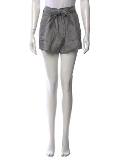 Pre-owned Derek Lam 10 Crosby Linen Mini Shorts W/ Tags In Black/white