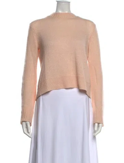 Pre-owned Derek Lam 10 Crosby Linen Mock Neck Sweater In Pink