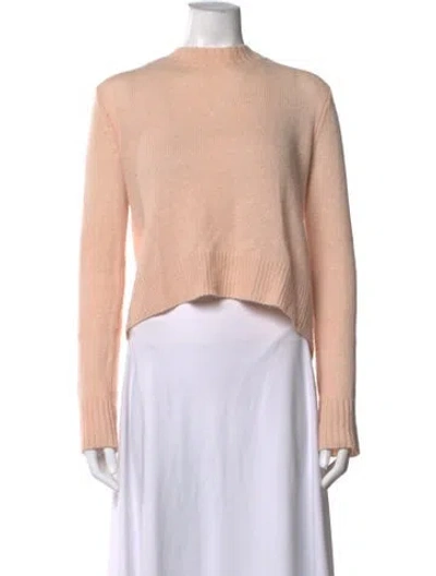 Pre-owned Derek Lam 10 Crosby Linen Mock Neck Sweater In Pink