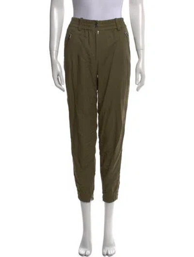 Pre-owned Derek Lam 10 Crosby Linen Skinny Leg Pants In Green