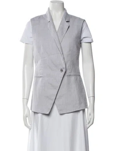 Pre-owned Derek Lam 10 Crosby Linen Vest In Grey