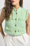 Derek Lam 10 Crosby Loa Tweed Sleeveless Jacket In Electric Multi In Electric Multi