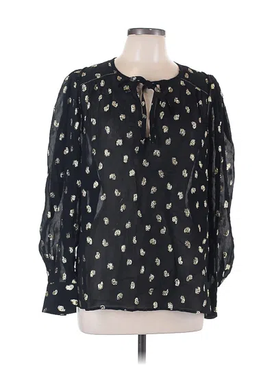 Pre-owned Derek Lam 10 Crosby Long Sleeve Blouse In Black