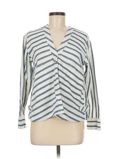 Pre-owned Derek Lam 10 Crosby Long Sleeve Blouse In Blue