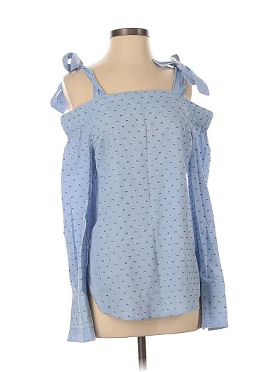 Pre-owned Derek Lam 10 Crosby Long Sleeve Blouse In Blue