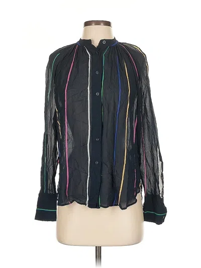 Pre-owned Derek Lam 10 Crosby Long Sleeve Blouse In Blue