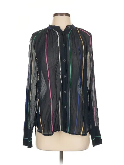 Pre-owned Derek Lam 10 Crosby Long Sleeve Blouse In Blue