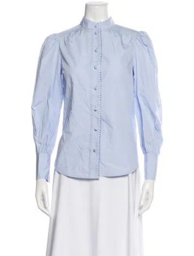 Pre-owned Derek Lam 10 Crosby Long Sleeve Blouse In Blue