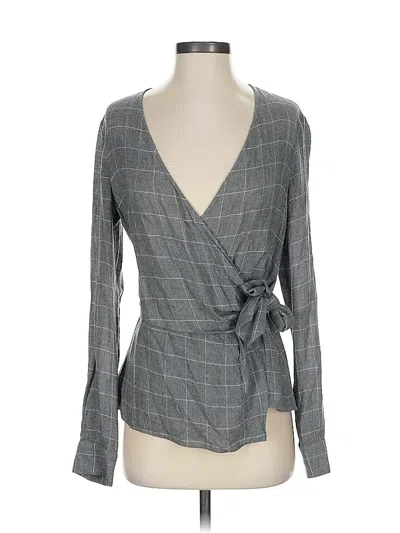 Pre-owned Derek Lam 10 Crosby Long Sleeve Blouse In Gray