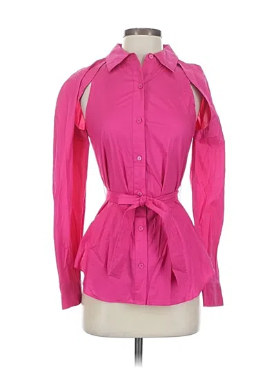 Derek Lam 10 Crosby Long Sleeve Blouse In Pink