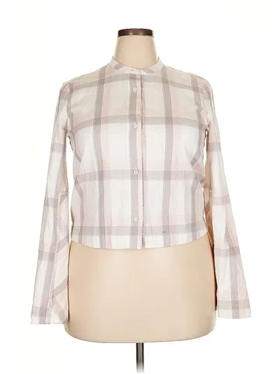 Pre-owned Derek Lam 10 Crosby Long Sleeve Blouse In White