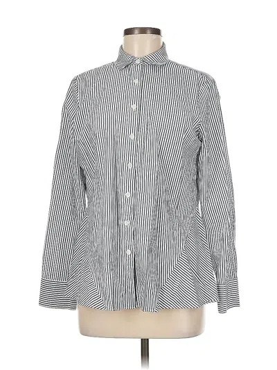 Pre-owned Derek Lam 10 Crosby Long Sleeve Button Down Shirt In Gray
