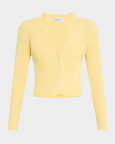 Derek Lam 10 Crosby Lonnie Knit Layered Cardigan
