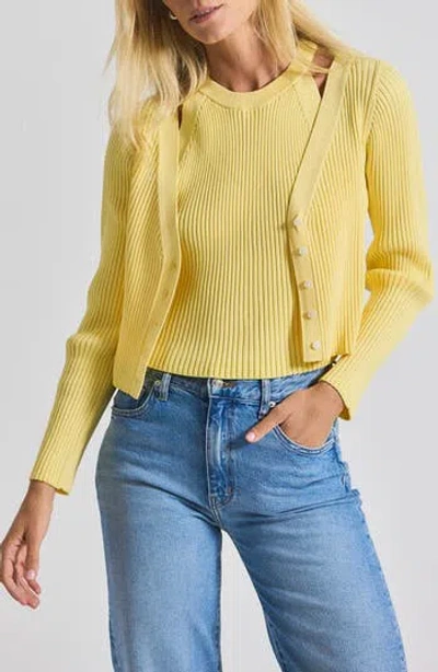 Derek Lam 10 Crosby Lonnie Layered Sweater In Yellow