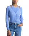 Derek Lam 10 Crosby Lonnie Viscose Knit Layered Cashmere-blend Cardigan
