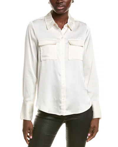 Derek Lam 10 Crosby Lorena Satin Button-front Blouse In Ivory