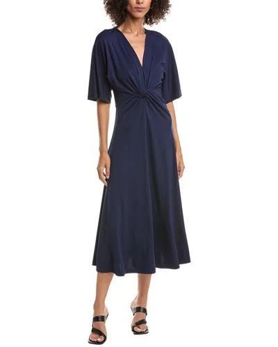 Derek Lam 10 Crosby Lorraine Twist Front Midi Dress In Green