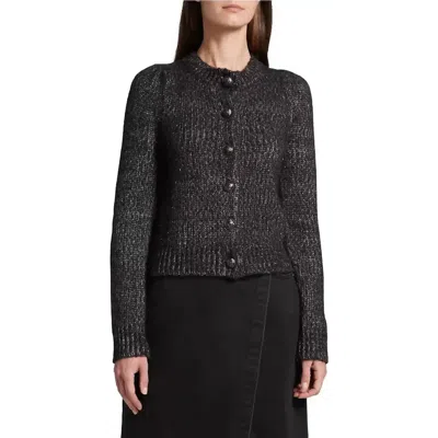 Derek Lam 10 Crosby Lotus Puff Sleeve Cardigan In Black