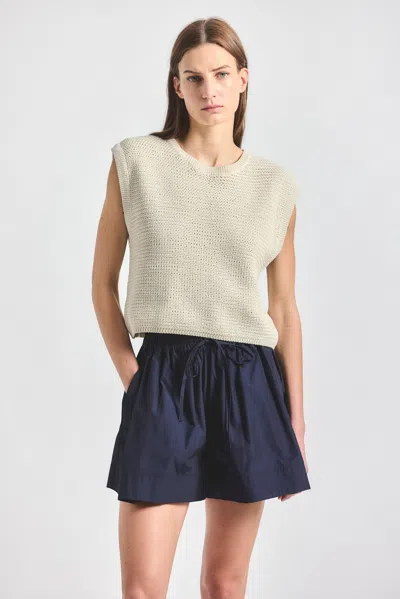Derek Lam 10 Crosby Louise Drawstring Shorts In Blue