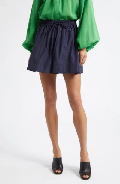 Derek Lam 10 Crosby Louise Pull On Shorts In Blue