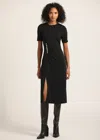 Derek Lam 10 Crosby Lucille Pleated Stud Dress In Black