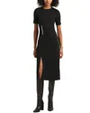 Derek Lam 10 Crosby Lucille Pleated Stud Dress In Black