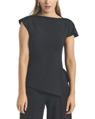 Derek Lam 10 Crosby Luelle Crepe Knit Asymmetric Top In Black