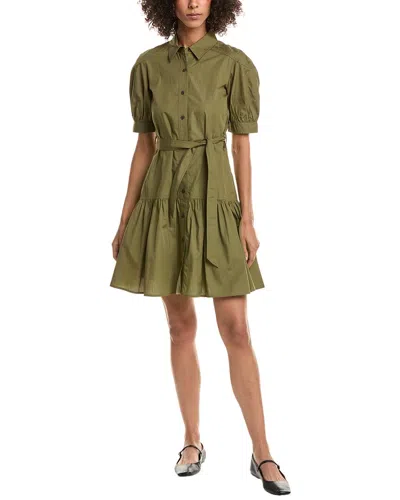 Derek Lam 10 Crosby Luma A-line Dress In Green