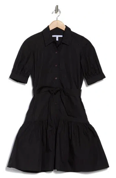 Derek Lam 10 Crosby Luma Cotton A-line Shirtdress In Black