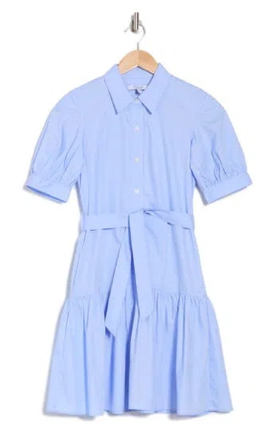 Derek Lam 10 Crosby Luma Cotton A-line Shirtdress In Powder Blue