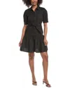 Derek Lam 10 Crosby Luma Cotton A-line Shirtdress In Black