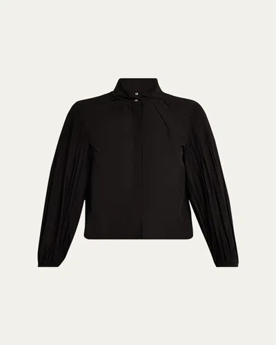 DEREK LAM 10 CROSBY LUPA PLEATED SLEEVE BLOUSE