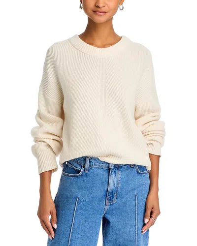 Derek Lam 10 Crosby Lyon Mixed Media Jumper In Ecru/lilac Multi