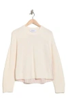 Derek Lam 10 Crosby Lyon Mixed Media Wool Blend Sweater In White