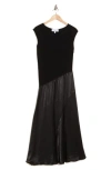 Derek Lam 10 Crosby Madeline Mixed Media Dress In Black