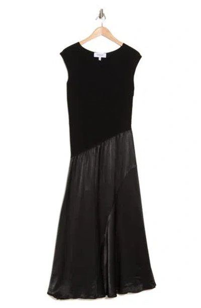 Derek Lam 10 Crosby Madeline Mixed Media Dress In Black