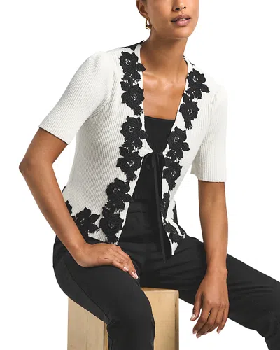 DEREK LAM 10 CROSBY MAES SHORT SLEEVE CARDIGAN