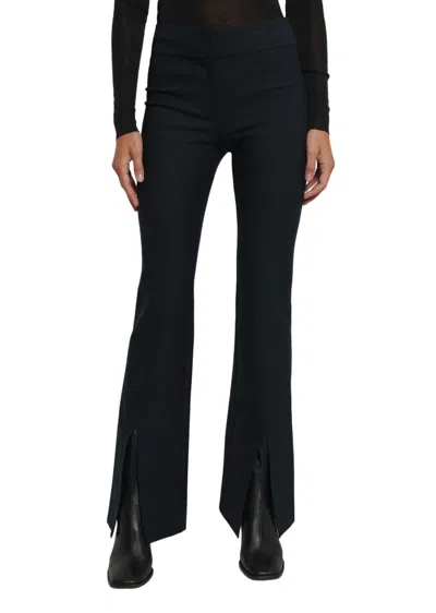 DEREK LAM 10 CROSBY MAEVE FRONT SLIT TROUSERS IN BLACK