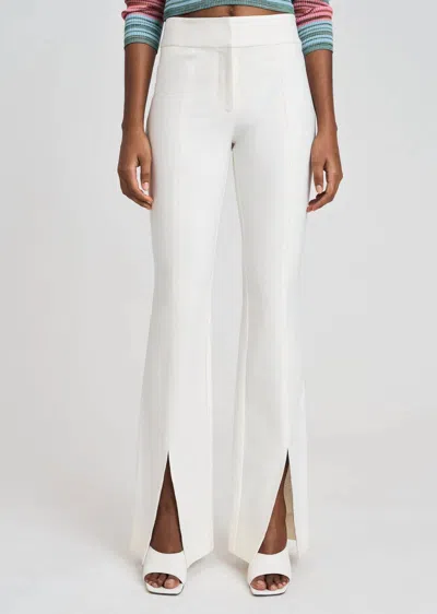 DEREK LAM 10 CROSBY MAEVE FRONT SLIT TROUSERS IN SOFT WHITE