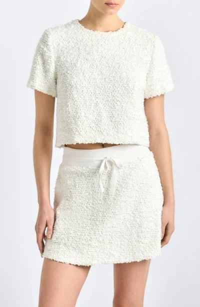 Derek Lam 10 Crosby Mara Bouclé Knit Skirt In White