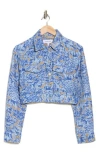 Derek Lam 10 Crosby Marc Jacquard Trucker Jacket In Ciel Multi