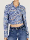 Derek Lam 10 Crosby Marc Jacquard Trucker Jacket In Multi