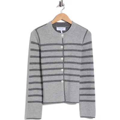 Derek Lam 10 Crosby Mariana Reversible Button-up Sweater In Gray