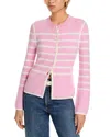 Derek Lam 10 Crosby Mariana Reversible Stripe Wool Blend Cardigan In Venetian P