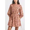 Derek Lam 10 Crosby Marisol Metallic Long Sleeve Minidress In Multi