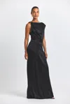 Derek Lam 10 Crosby Maritza Sleeveless Satin Maxi Dress In Black