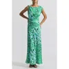 Derek Lam 10 Crosby Maritza Watercolor Tile Print Asymmetric Dress