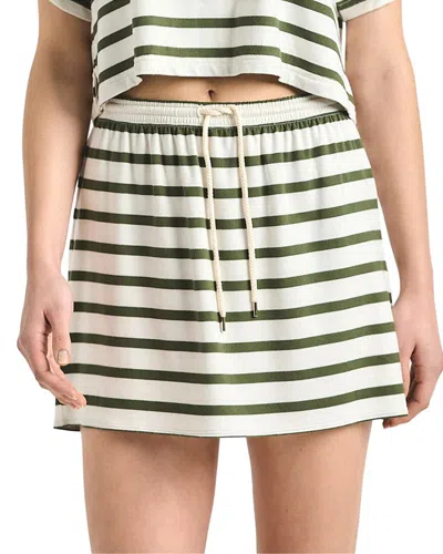 Derek Lam 10 Crosby Melina Striped French Terry Jersey Mini Skirt In Green