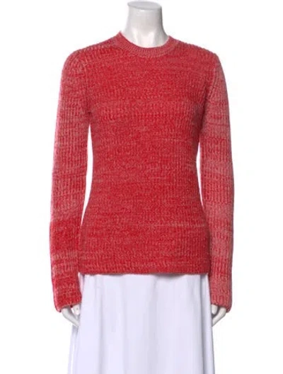 Pre-owned Derek Lam 10 Crosby Merino Wool Crew Neck Sweater In Red
