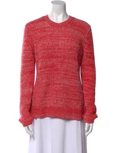 Pre-owned Derek Lam 10 Crosby Merino Wool Striped Sweater In Red